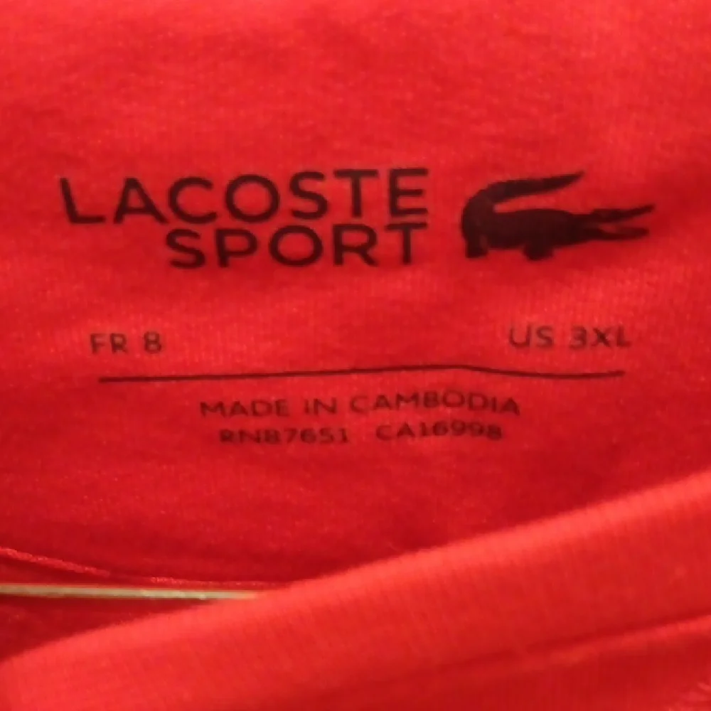 Lacoste Red Sweatshirt with Black Details